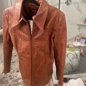 Vintage rich waxed, genuine leather, 1970s hip dressing, rich jacket